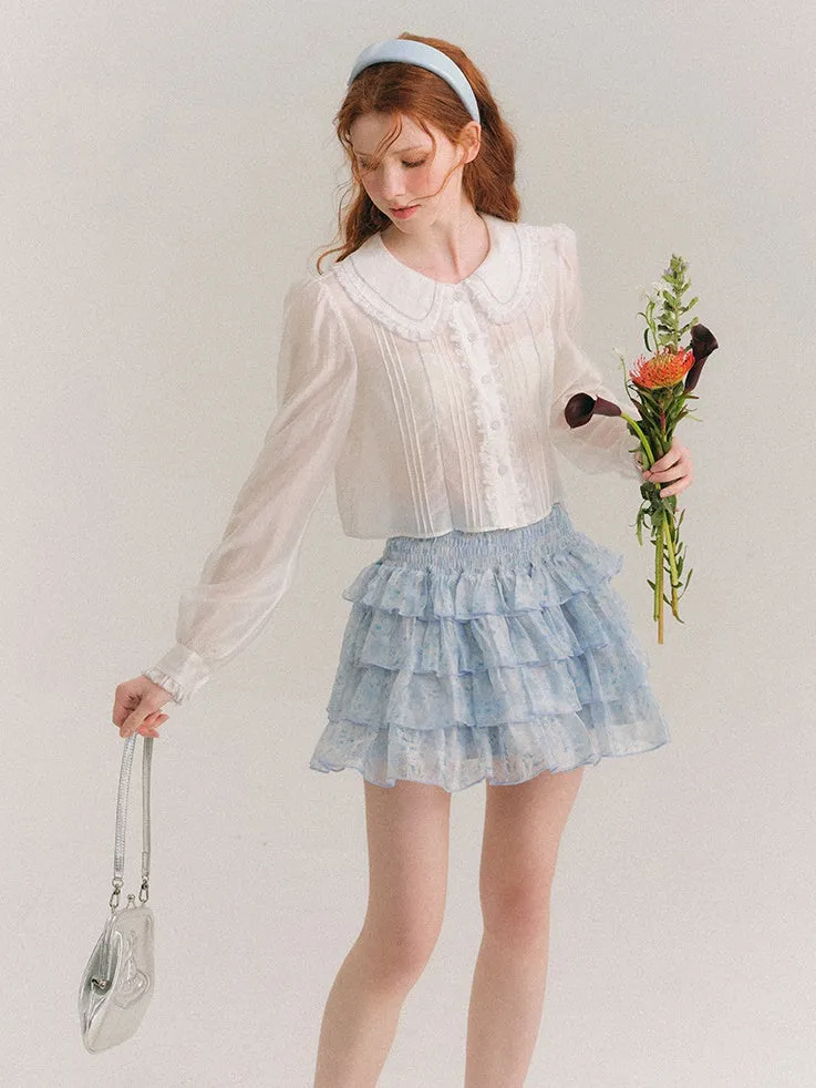 Print Cake Puff Skirt
