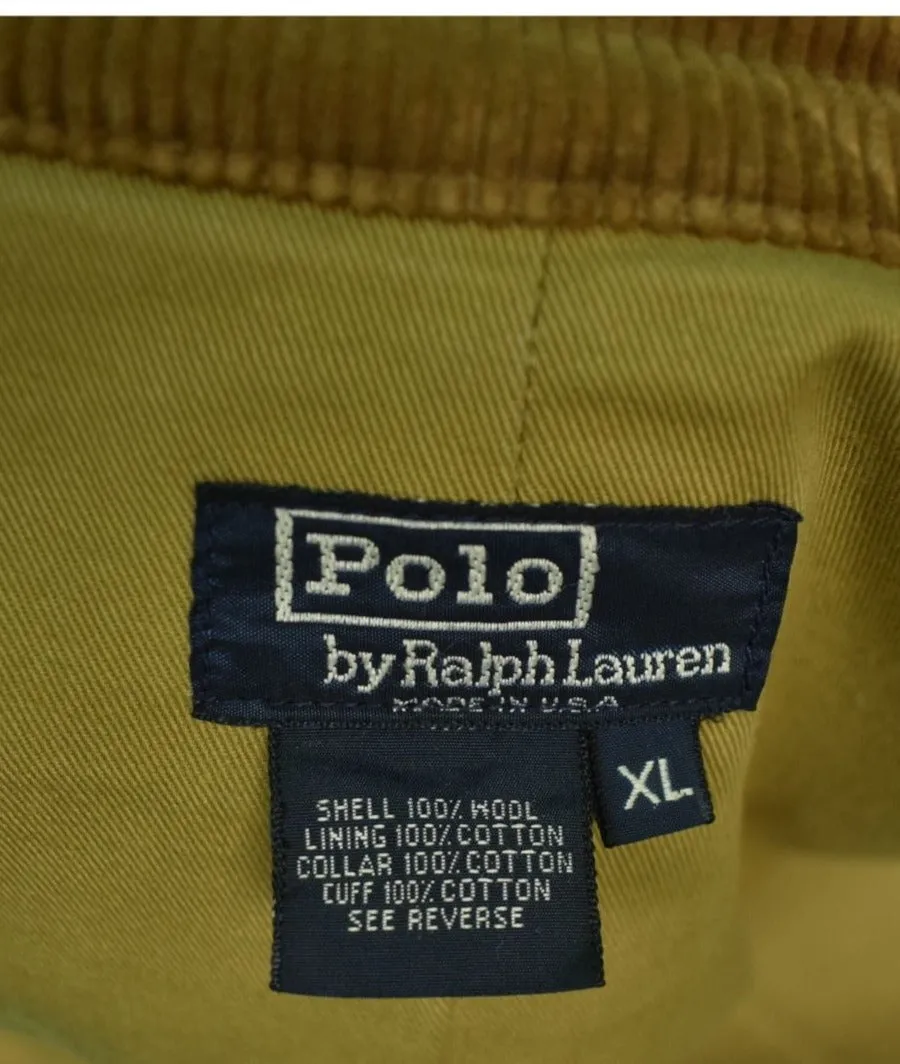 "Polo Ralph Lauren Olive Houndstooth Norfolk Field Coat w/ Corduroy Collar" Sz XL (SOLD)