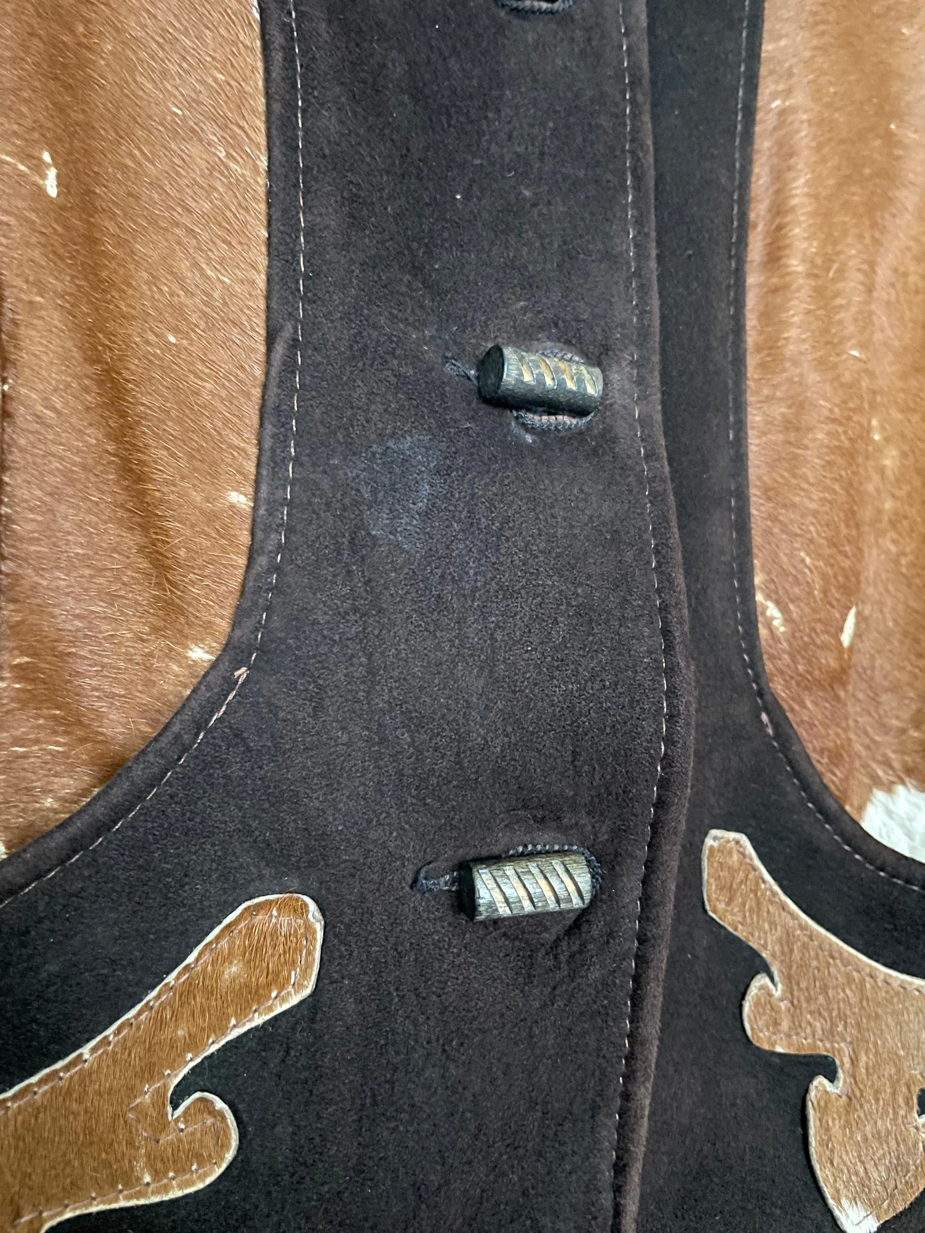 RARE 1930s/40s Suede & Cowhide Western Cropped Jacket