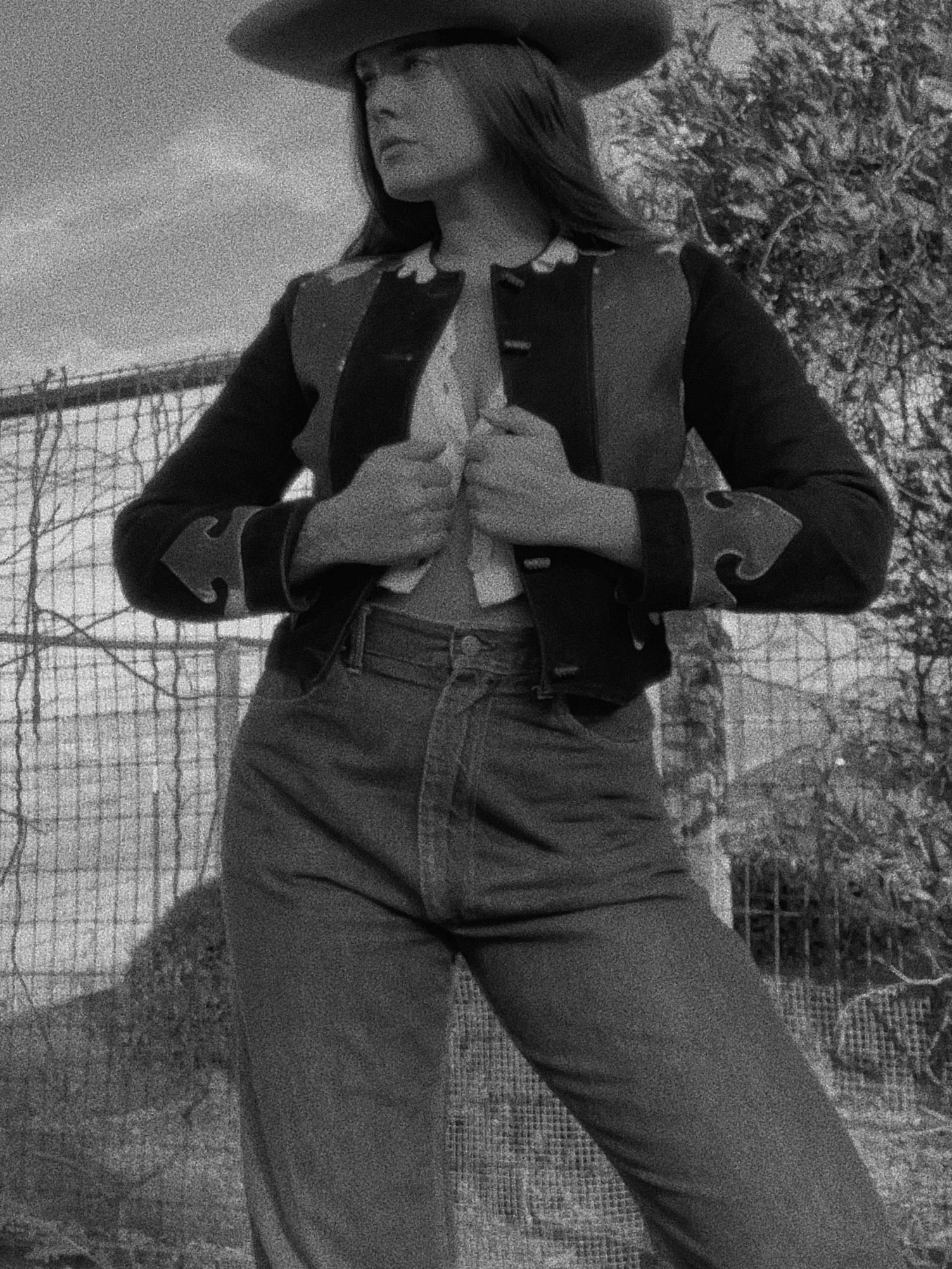 RARE 1930s/40s Suede & Cowhide Western Cropped Jacket