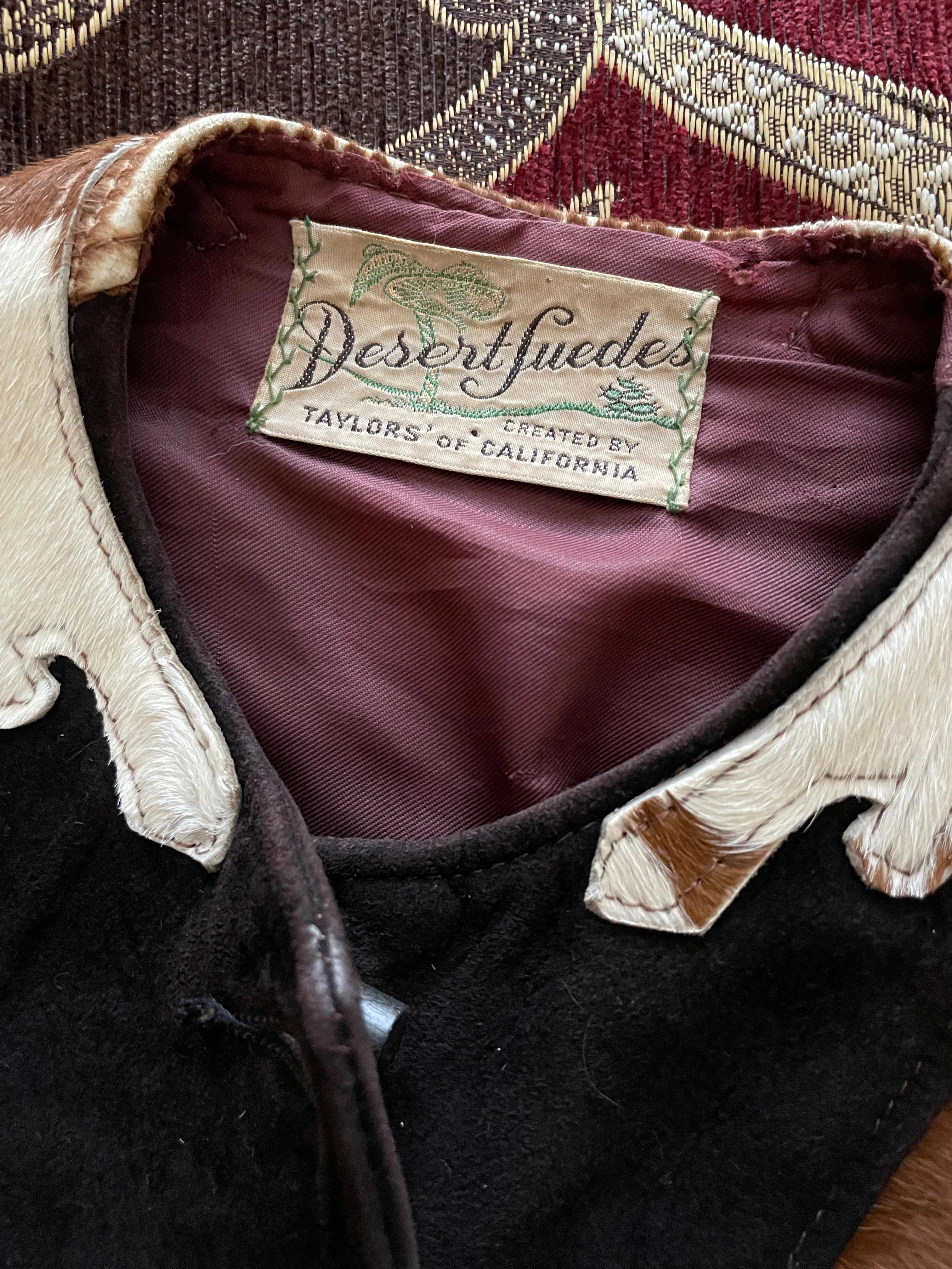 RARE 1930s/40s Suede & Cowhide Western Cropped Jacket