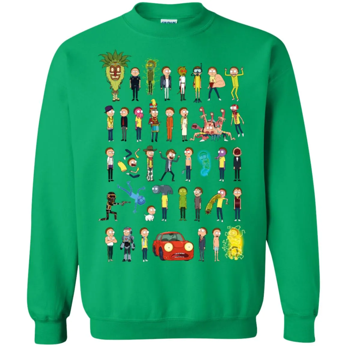 Ricky And Morty The Many Morty's Unisex Crewneck Pullover Sweatshirt