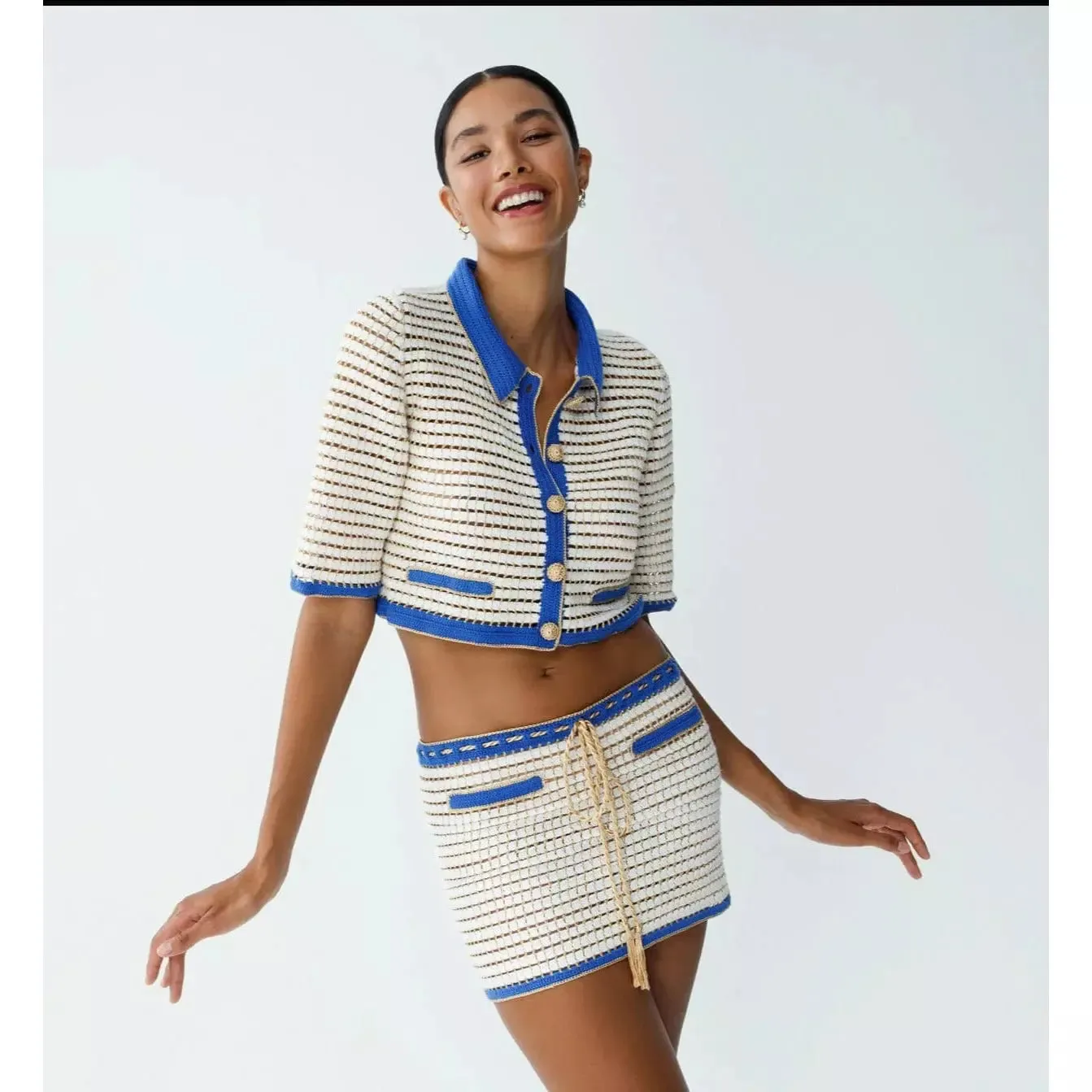 SABRINA KNIT CROP SWEATER