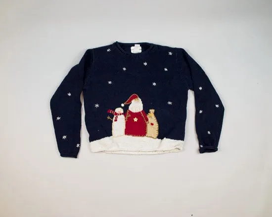 Santa With Pal-Small Christmas Sweater
