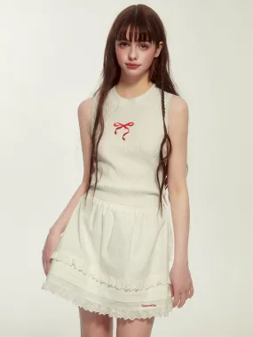 Short Slim Knitted Vest