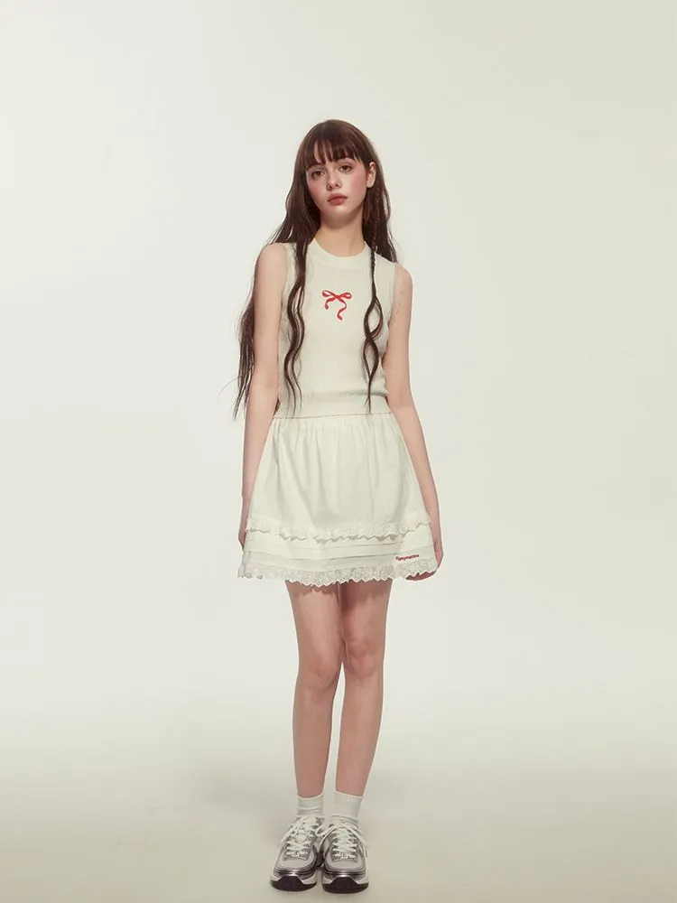 Short Slim Knitted Vest