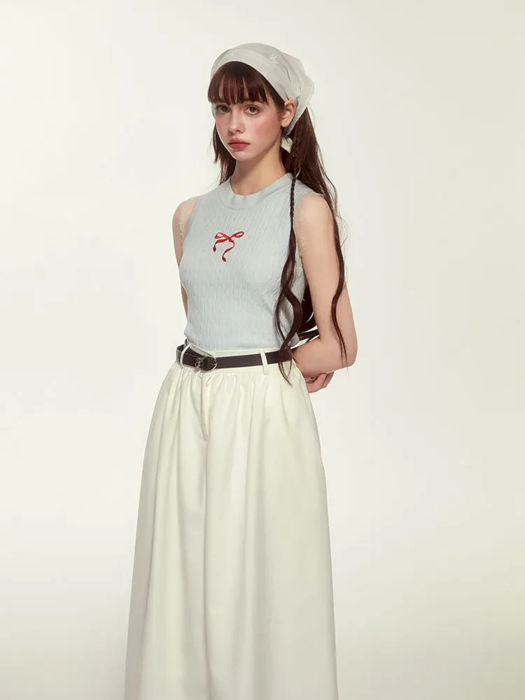 Short Slim Knitted Vest