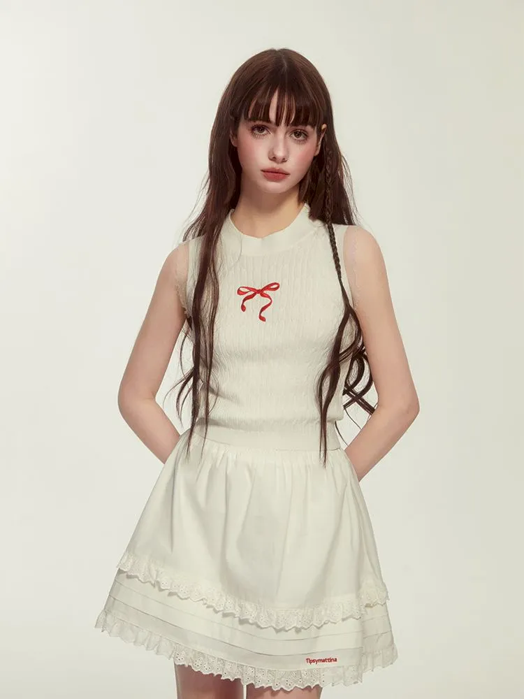 Short Slim Knitted Vest