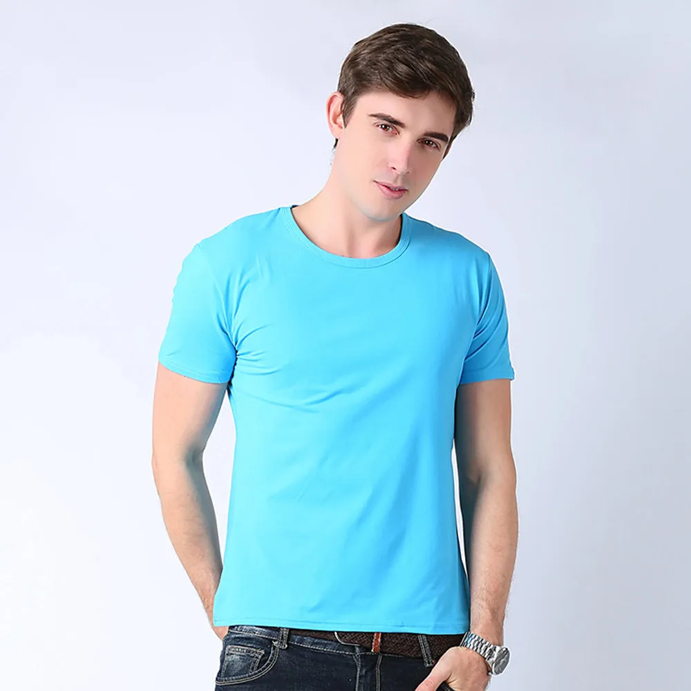 Sidiou Group 100% Cotton Plain Round Neck T-Shirt Cotton Printing T- Shirt