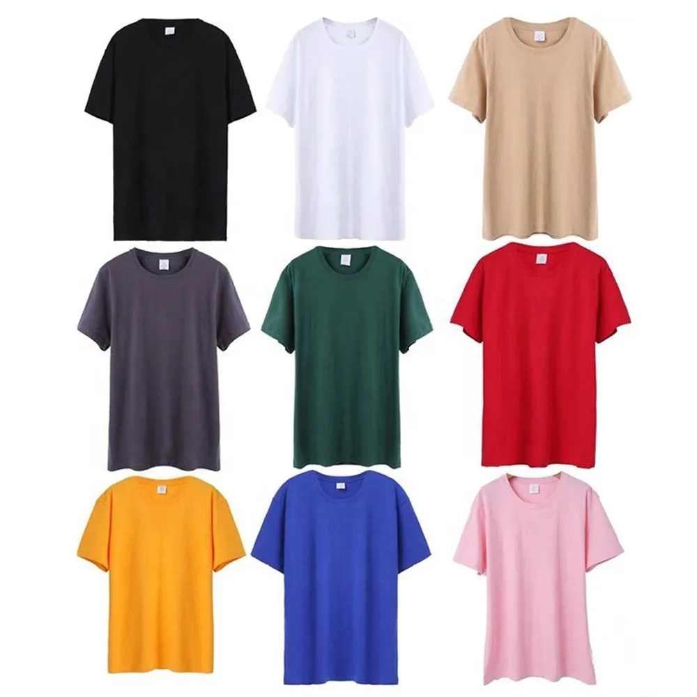 Sidiou Group 100% Cotton Plain Round Neck T-Shirt Cotton Printing T- Shirt