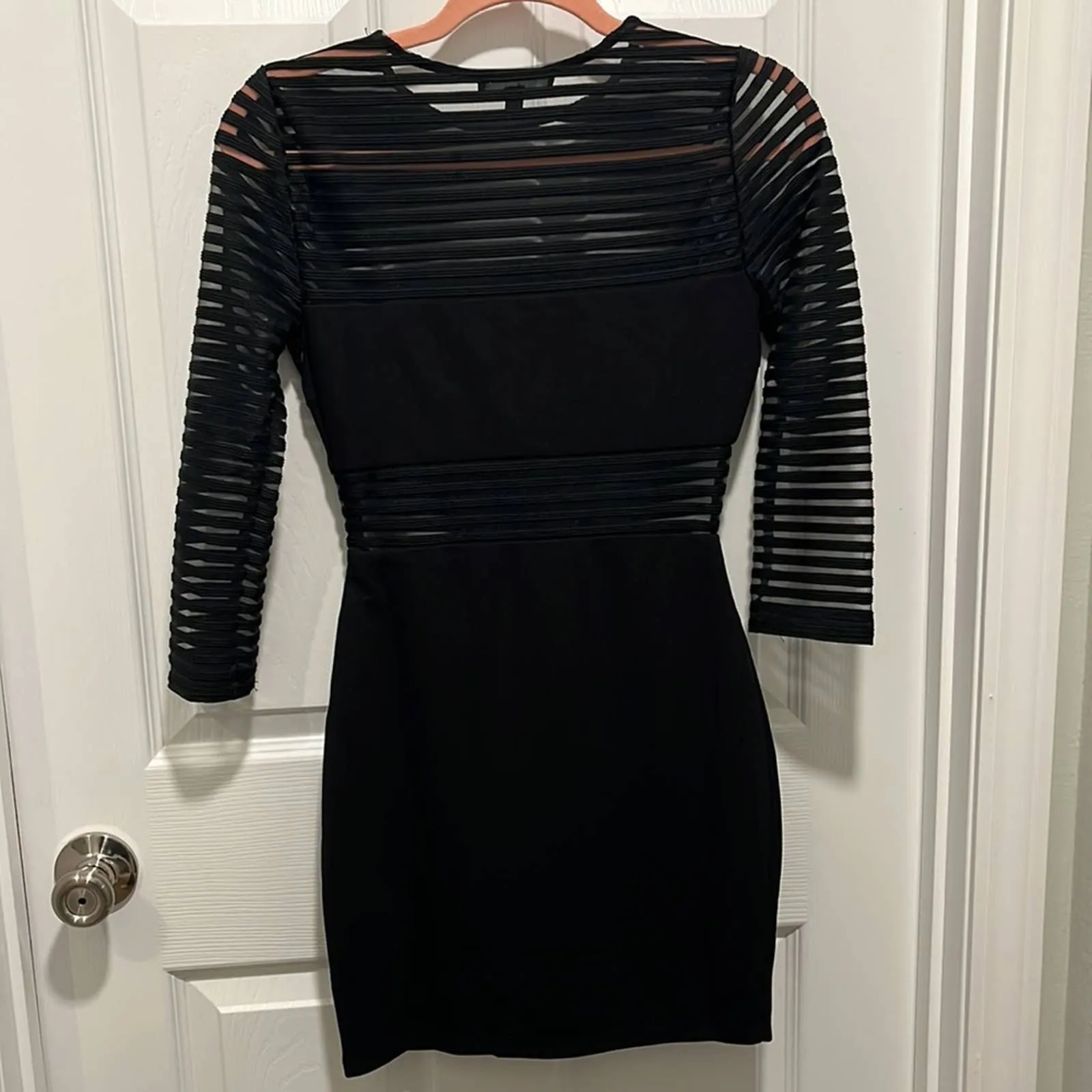 Size XXS Lulus Perfect Mesh Black Bodycon Dress