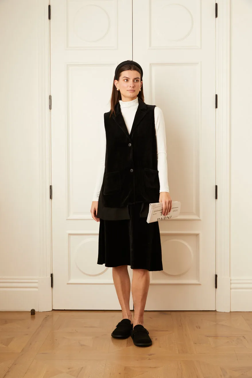 Sleeveless Velour Vest