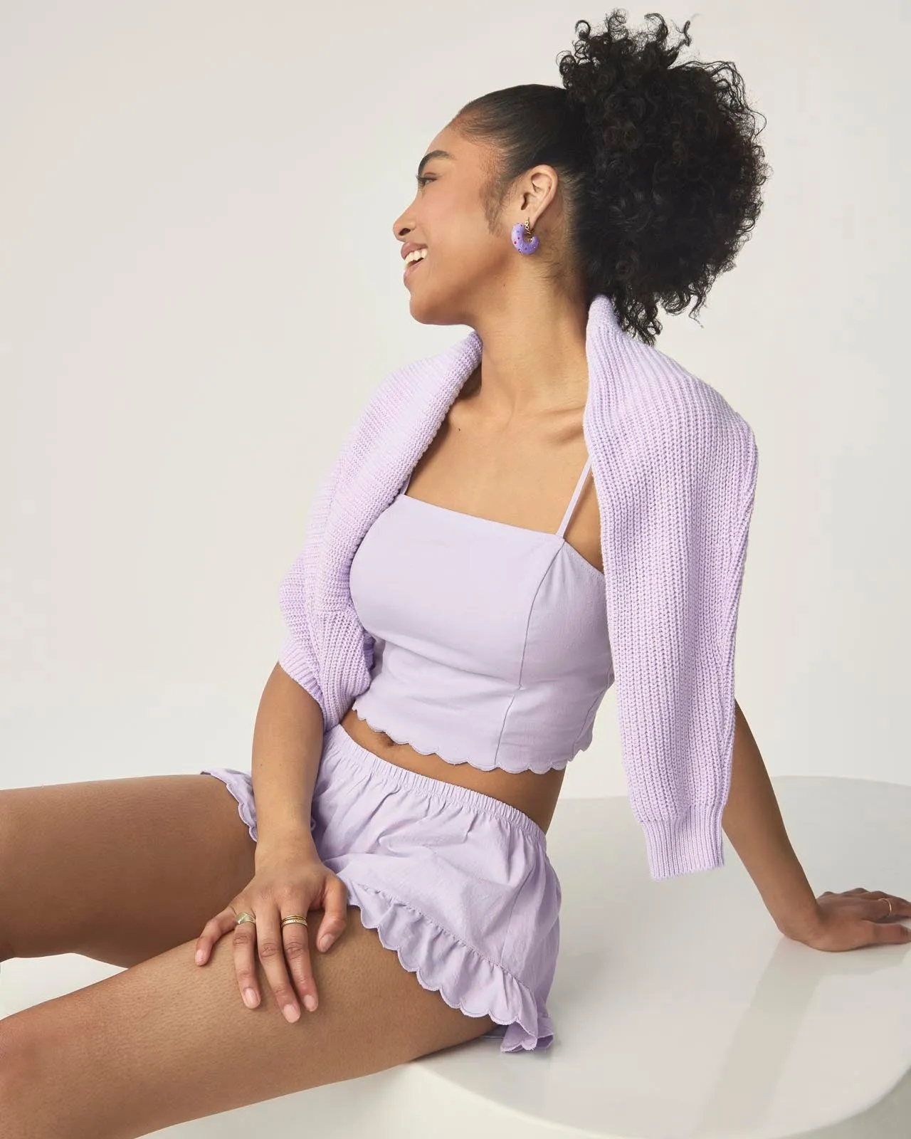 Sweet Solstice Scallop Crop Cami