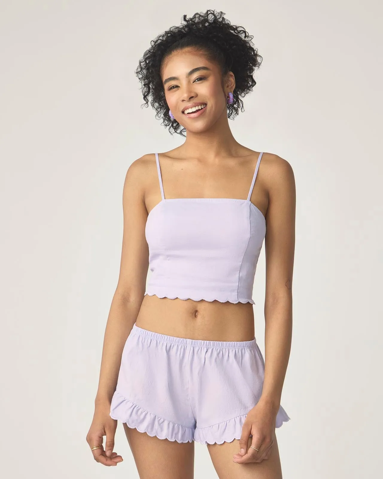 Sweet Solstice Scallop Crop Cami