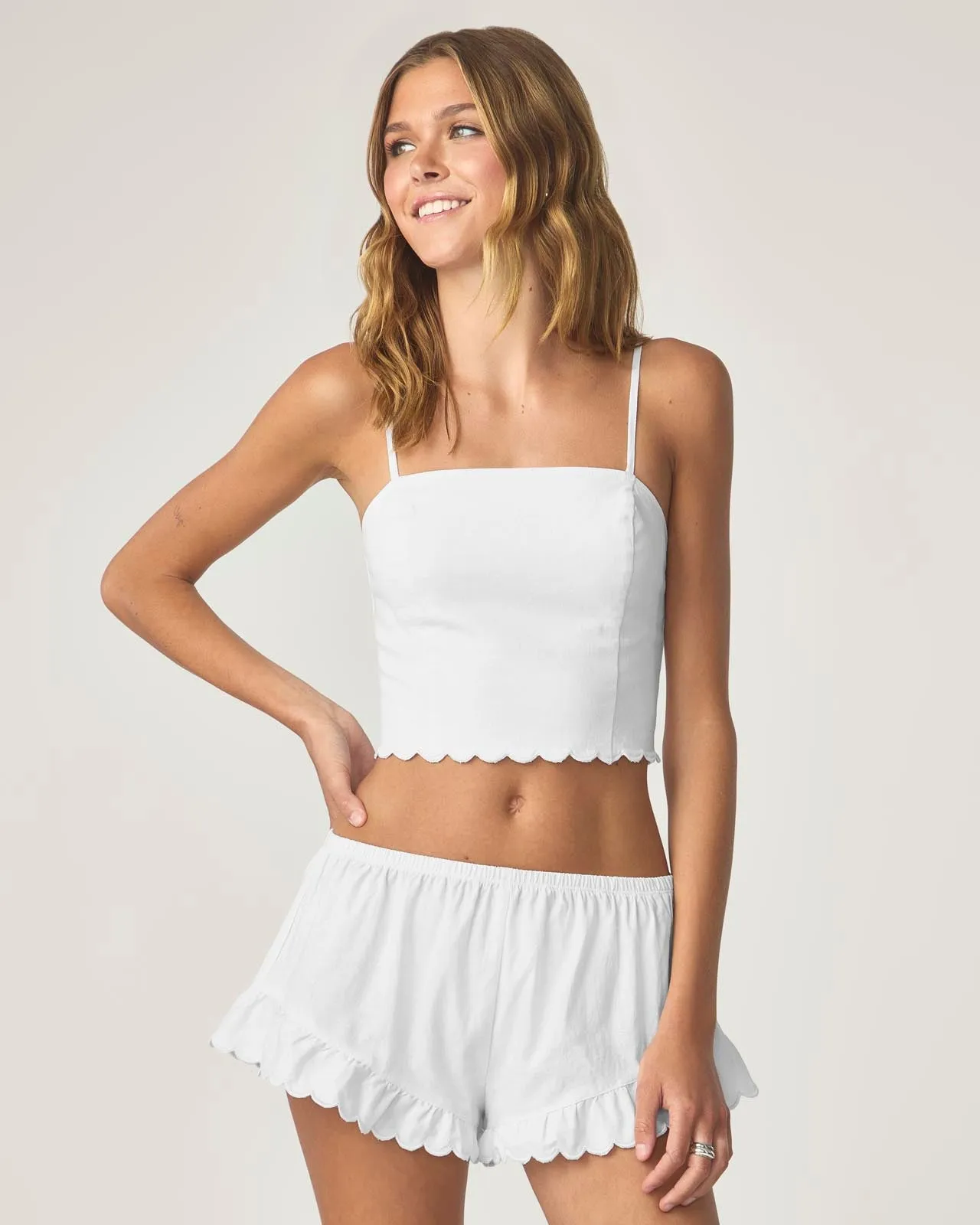 Sweet Solstice Scallop Crop Cami