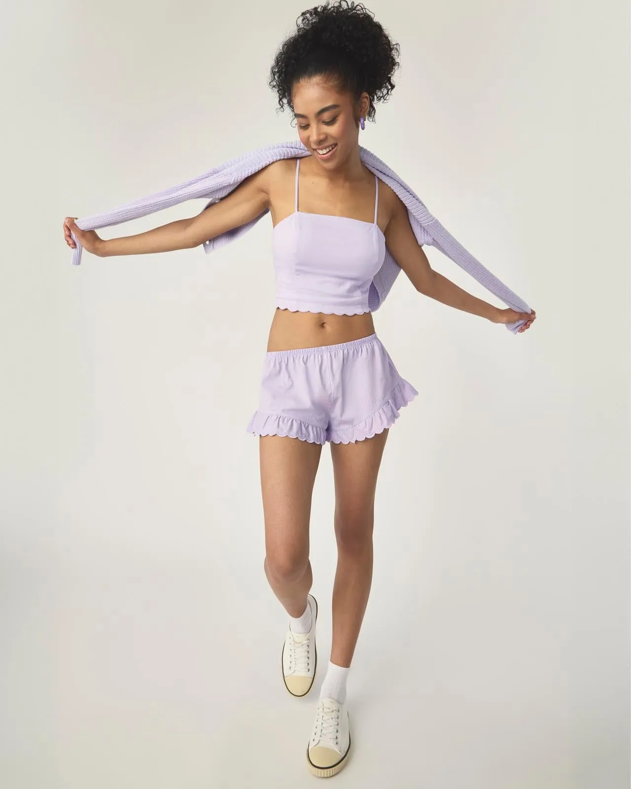 Sweet Solstice Scallop Crop Cami
