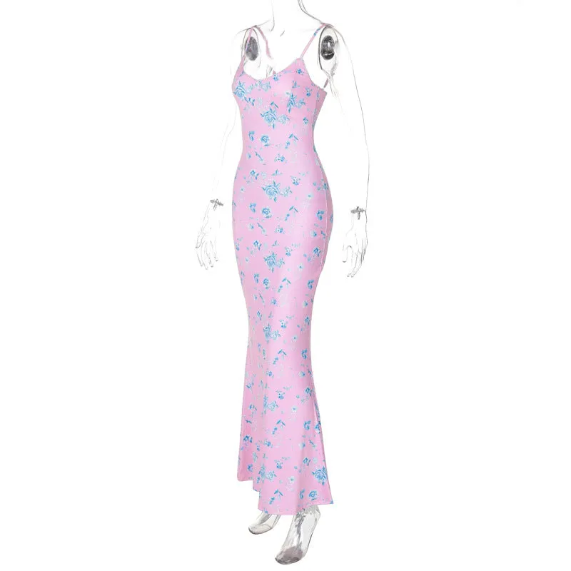 Sylvia Sexy V Neck Maxi Dress
