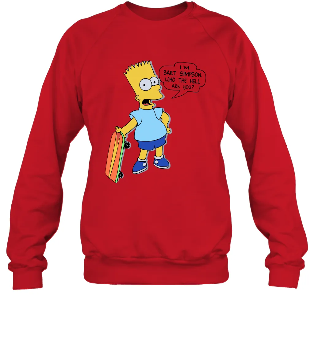 The Great Bart Simpson Who The Hell Are You School Ban of 1990 Shirt Crewneck Sweatshirt