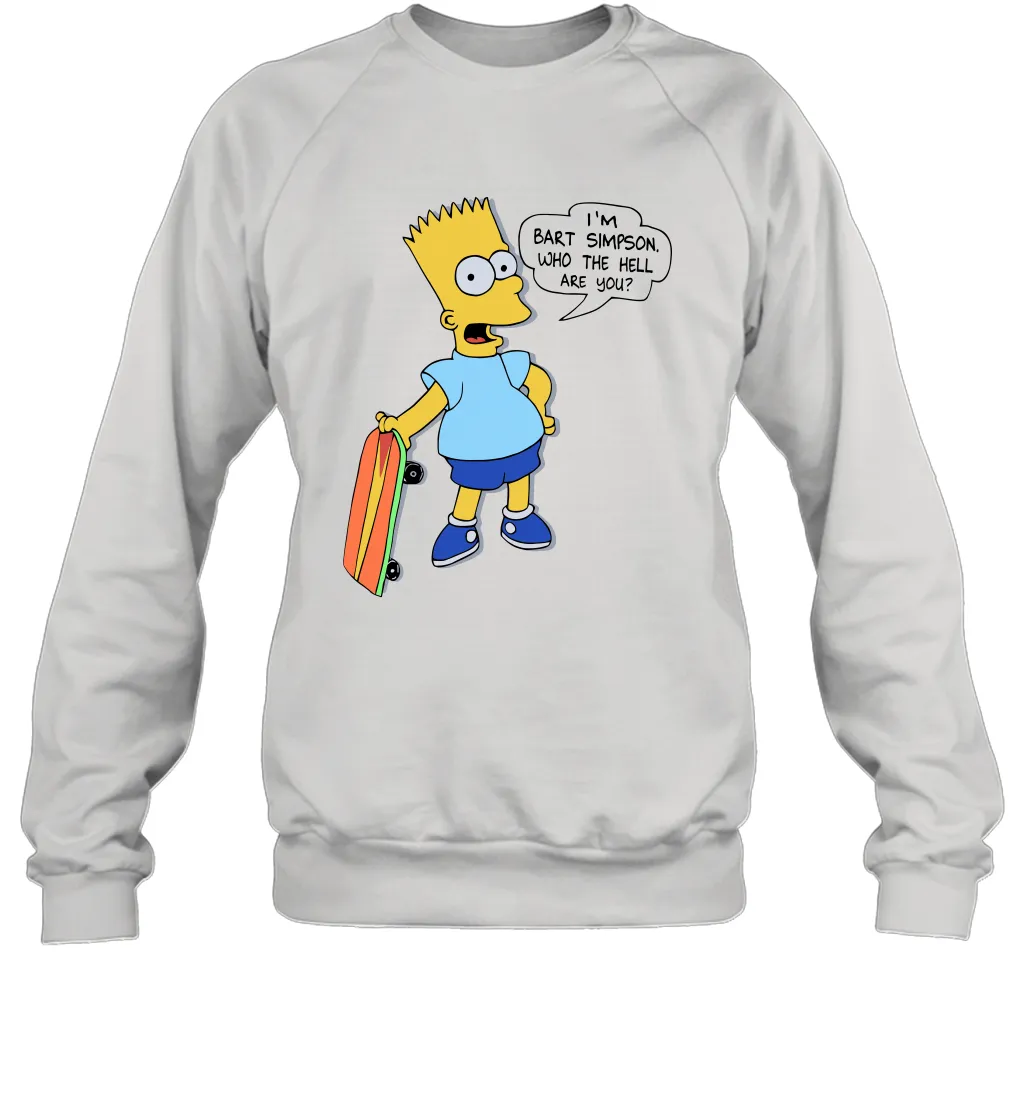 The Great Bart Simpson Who The Hell Are You School Ban of 1990 Shirt Crewneck Sweatshirt