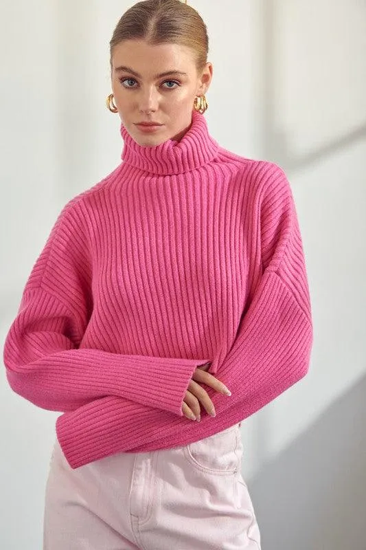 turtleneck crop sweater