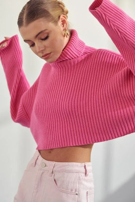 turtleneck crop sweater