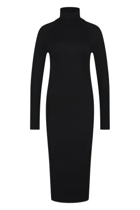 Turtleneck dress knitwear black