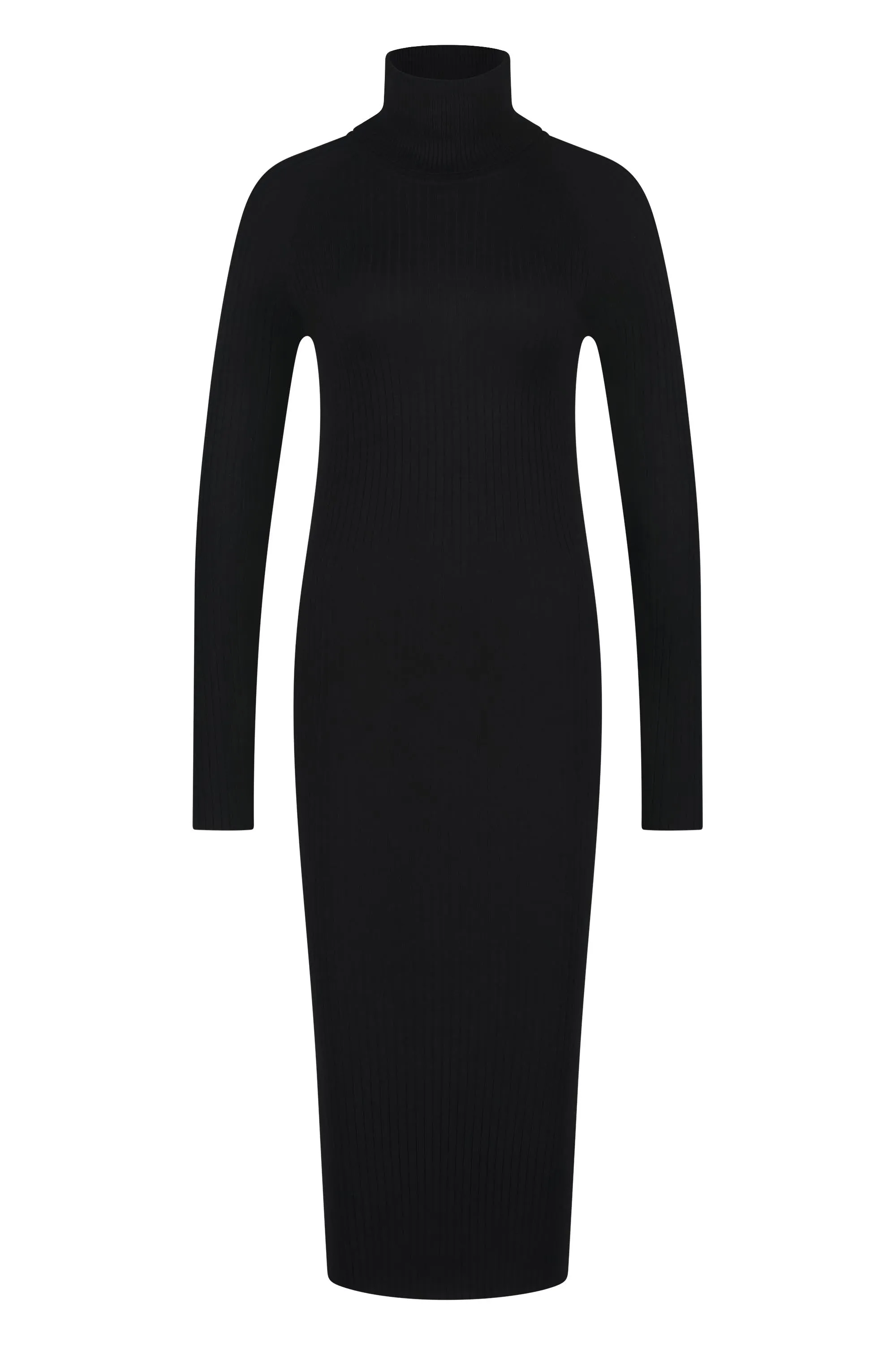 Turtleneck dress knitwear black
