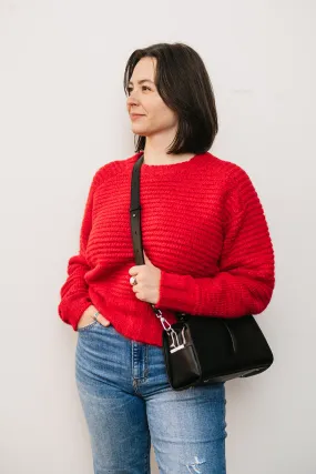 WAFFLE KNIT SWEATER