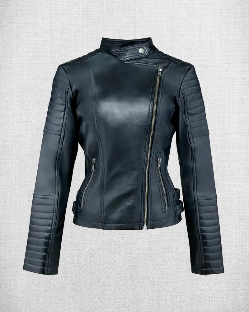 Women Black Trending Leather Jacket